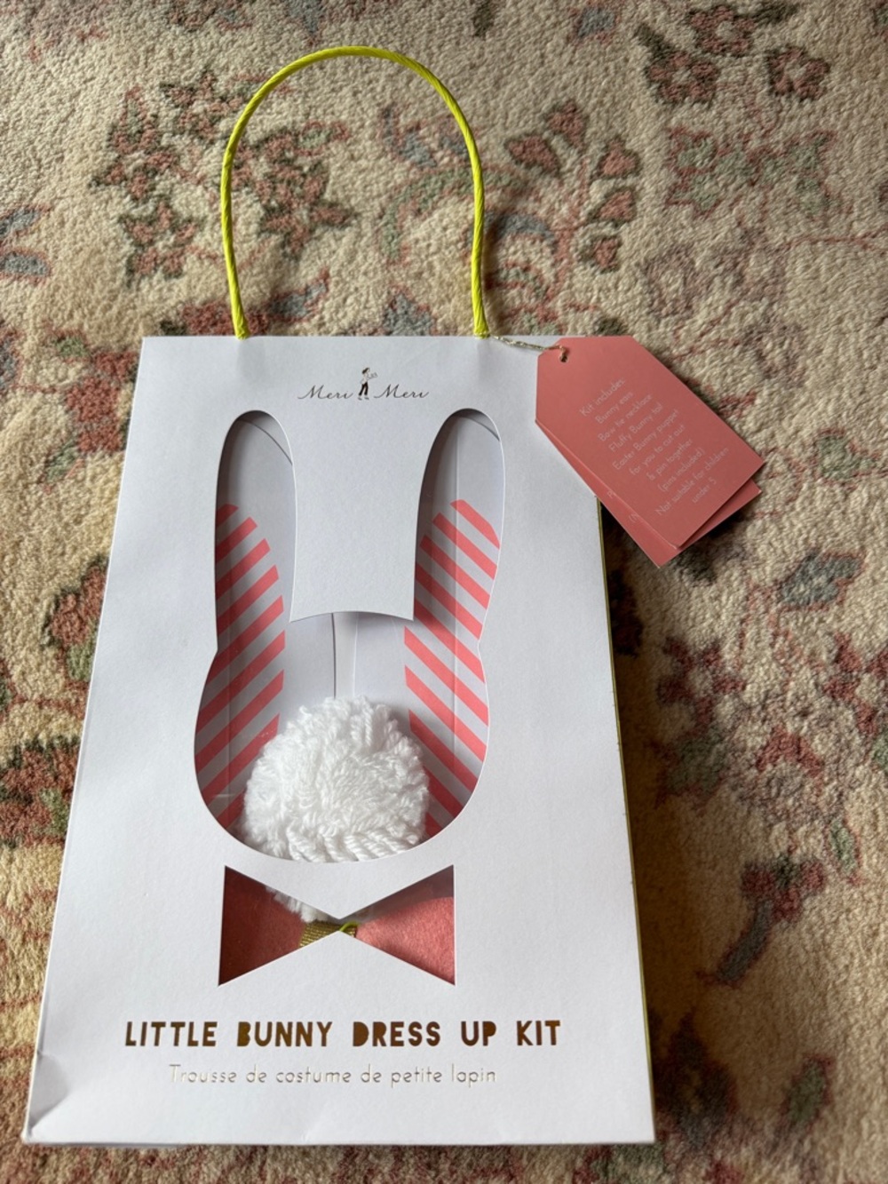 Meri Meri White & Pink Little Bunny Dress Up Kit - Easter Craft